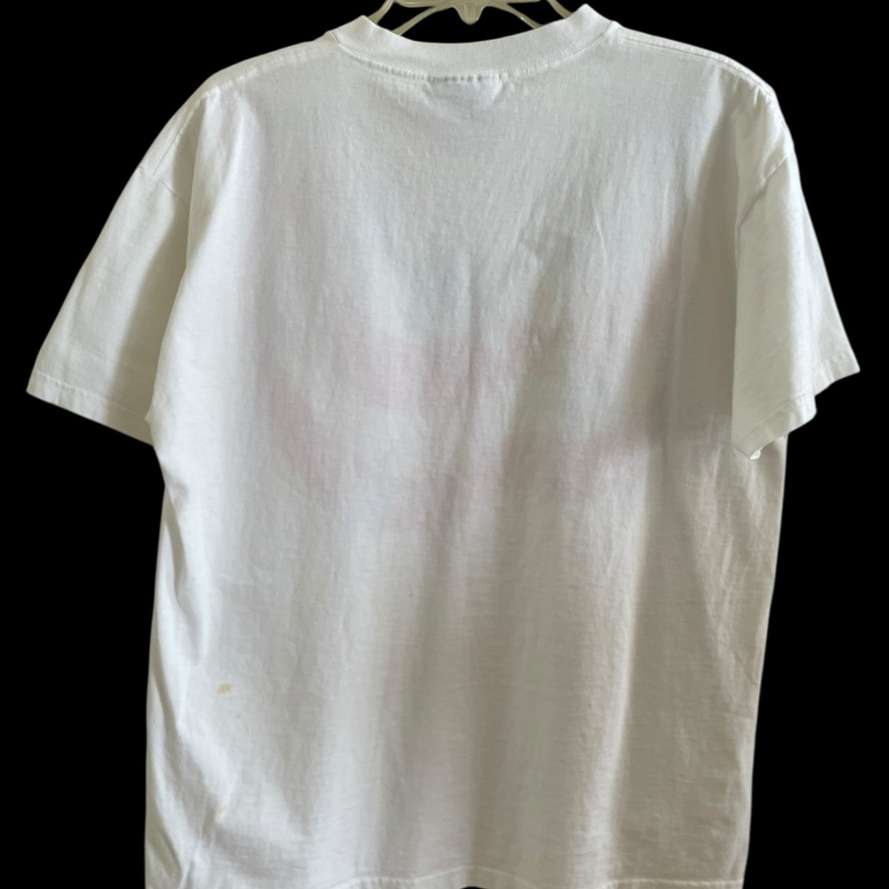 VINTAGE 90s LEE “TOTAL COTTON” PATRIOTIC GRAPHIC TEE Size L Red White Blue Gold - Picture 6 of 16